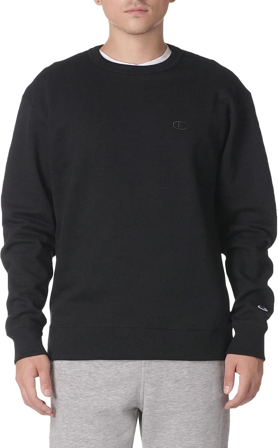imageChampion Mens Fleece Midweight Crewneck Sweatshirt Reg Or Big ampamp TallBlack