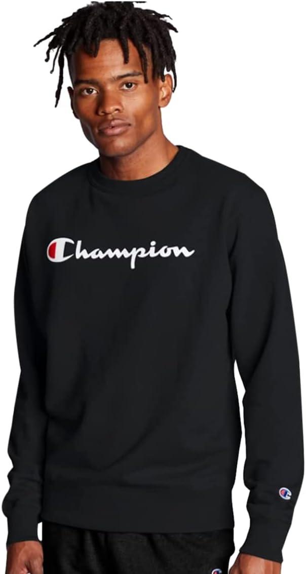 imageChampion Mens Fleece Midweight Crewneck Sweatshirt Reg Or Big ampamp TallBlack