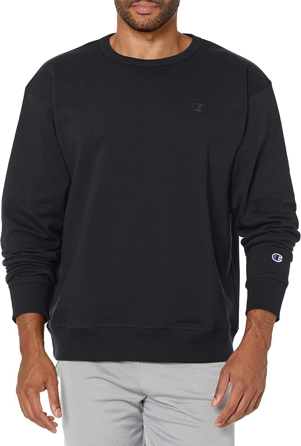 imageChampion Mens Fleece Midweight Crewneck Sweatshirt Reg Or Big ampamp TallBlack