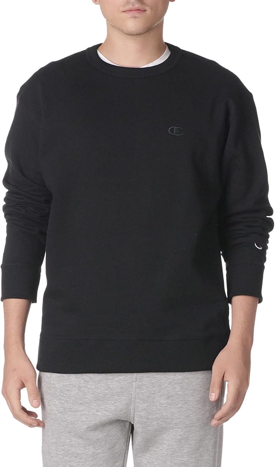 imageChampion Mens Fleece Midweight Crewneck Sweatshirt Reg Or Big ampamp TallBlack