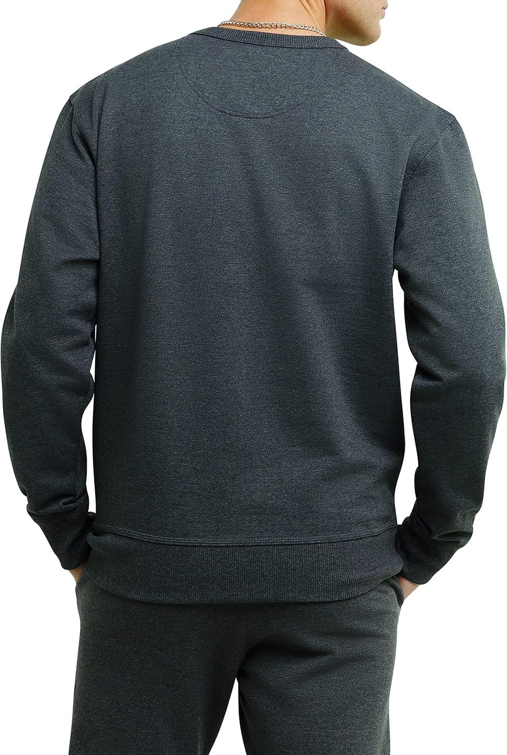 imageChampion Mens Fleece Midweight Crewneck Sweatshirt Reg Or Big ampamp TallGranite Heather