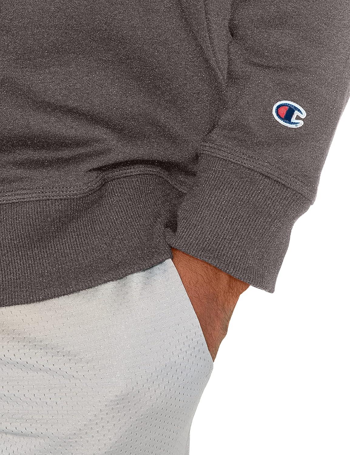 imageChampion Mens Fleece Midweight Crewneck Sweatshirt Reg Or Big ampamp TallGranite Heather