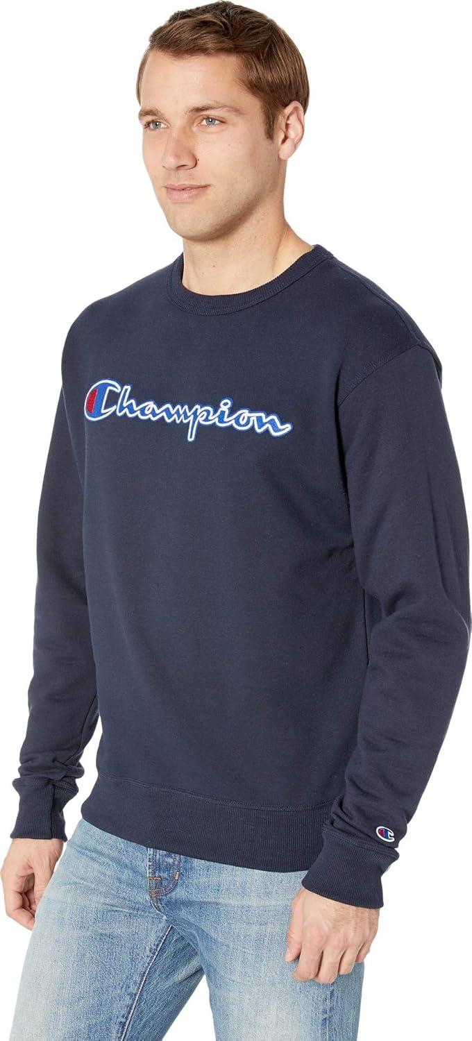 imageChampion Mens Fleece Midweight Crewneck Sweatshirt Reg Or Big ampamp TallNavy