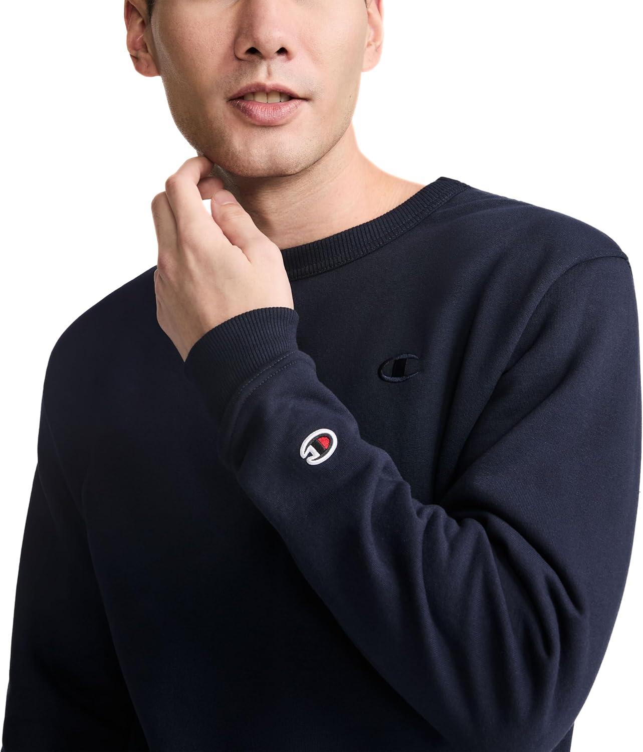 imageChampion Mens Fleece Midweight Crewneck Sweatshirt Reg Or Big ampamp TallNavy