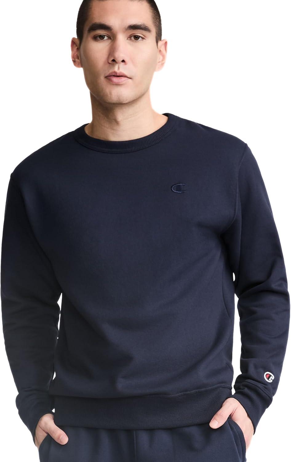 imageChampion Mens Fleece Midweight Crewneck Sweatshirt Reg Or Big ampamp TallNavy