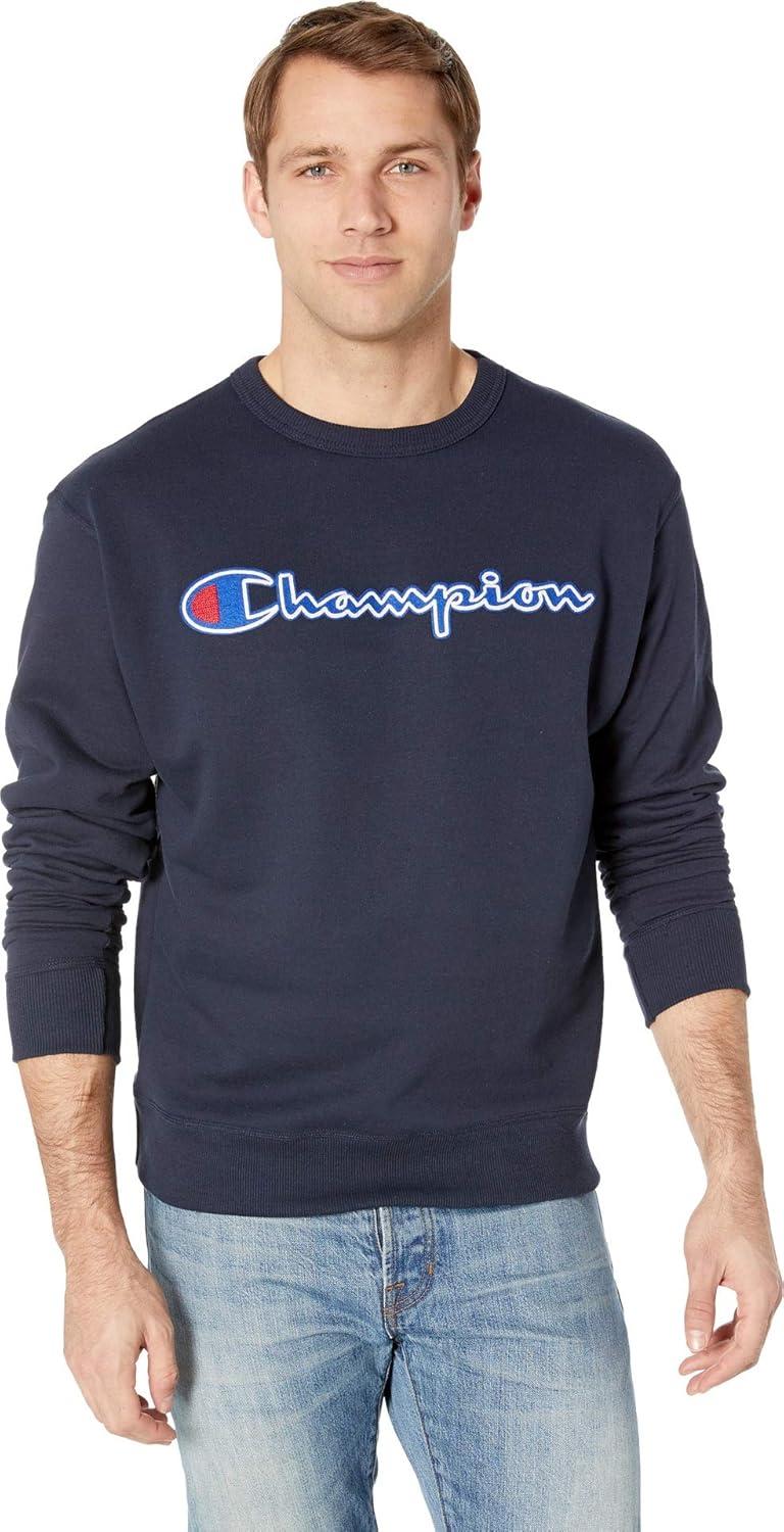 imageChampion Mens Fleece Midweight Crewneck Sweatshirt Reg Or Big ampamp TallNavy