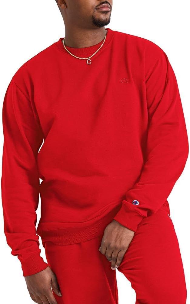 imageChampion Mens Fleece Midweight Crewneck Sweatshirt Reg Or Big ampamp TallTeam Red Scarlet C Logo