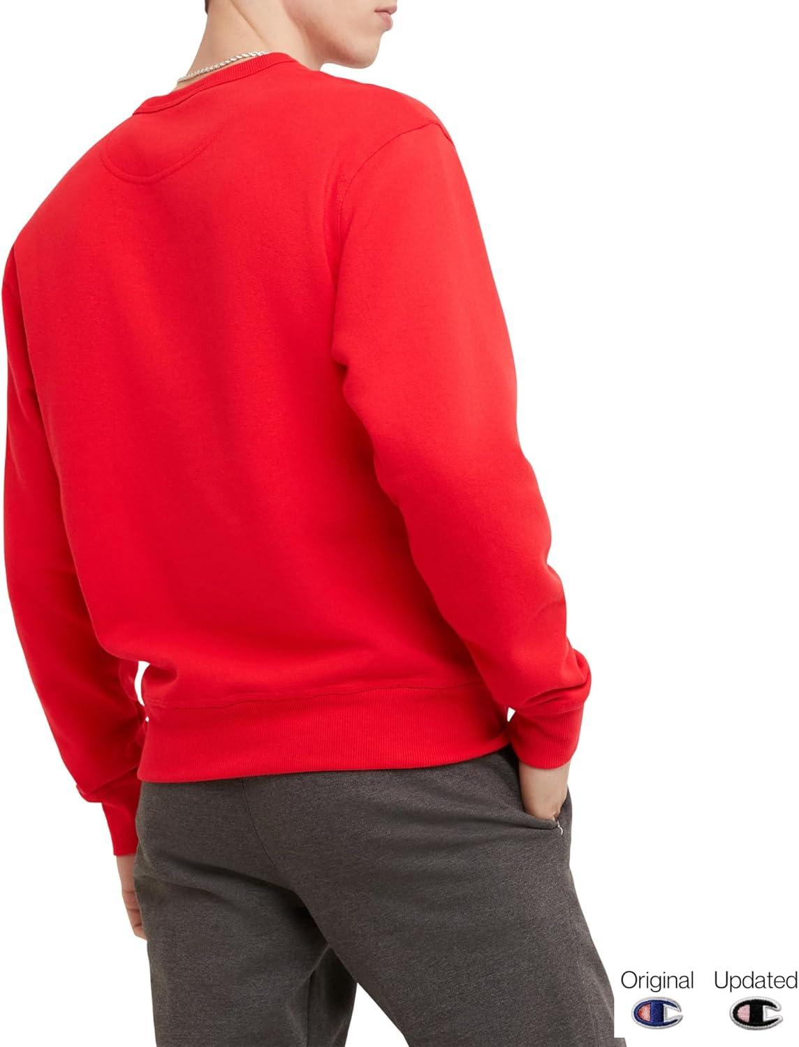 imageChampion Mens Fleece Midweight Crewneck Sweatshirt Reg Or Big ampamp TallTeam Red Scarlet C Logo