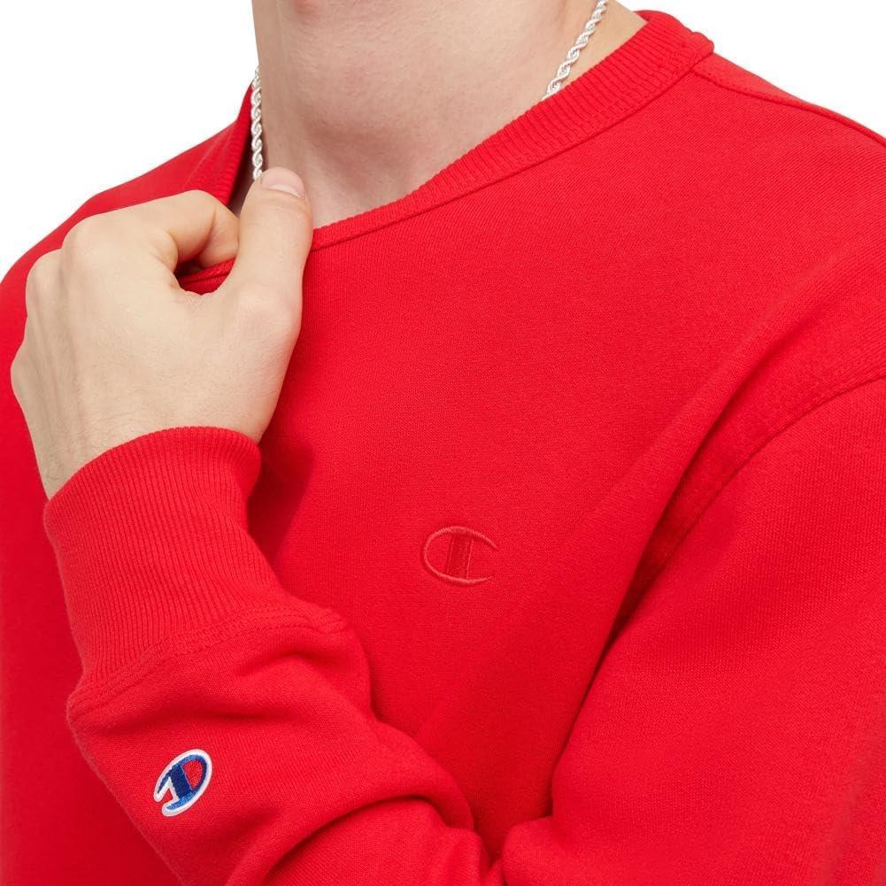 imageChampion Mens Fleece Midweight Crewneck Sweatshirt Reg Or Big ampamp TallTeam Red Scarlet