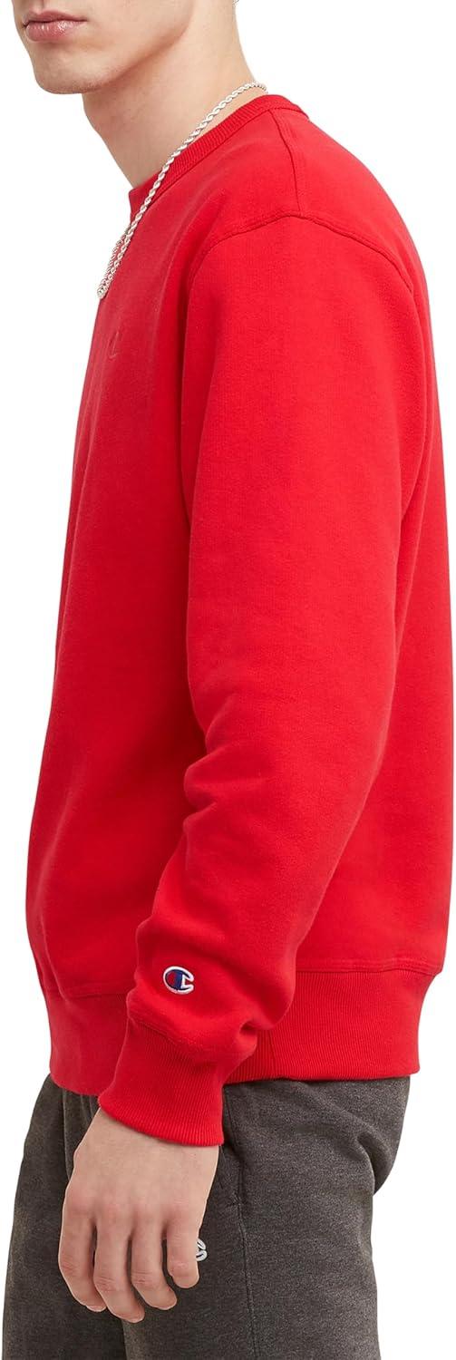 imageChampion Mens Fleece Midweight Crewneck Sweatshirt Reg Or Big ampamp TallTeam Red Scarlet C Logo