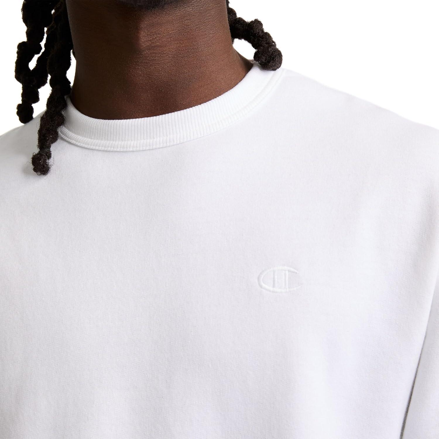 imageChampion Mens Fleece Midweight Crewneck Sweatshirt Reg Or Big ampamp TallWhite