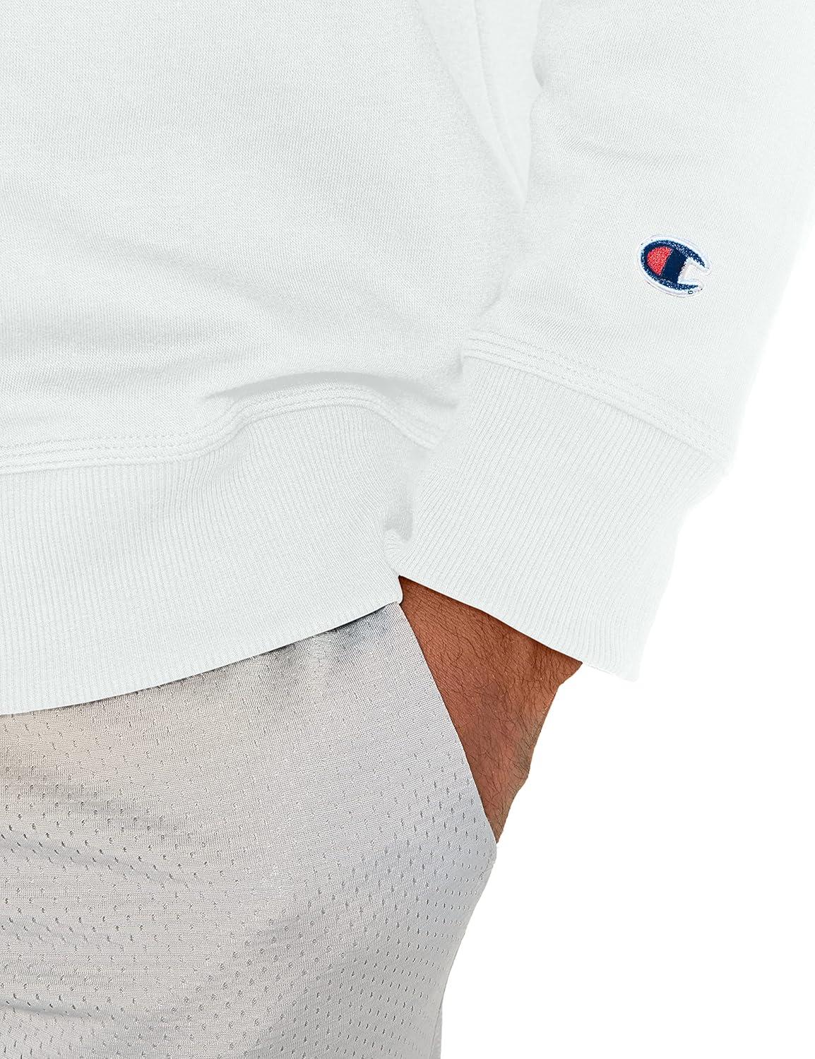 imageChampion Mens Fleece Midweight Crewneck Sweatshirt Reg Or Big ampamp TallWhite