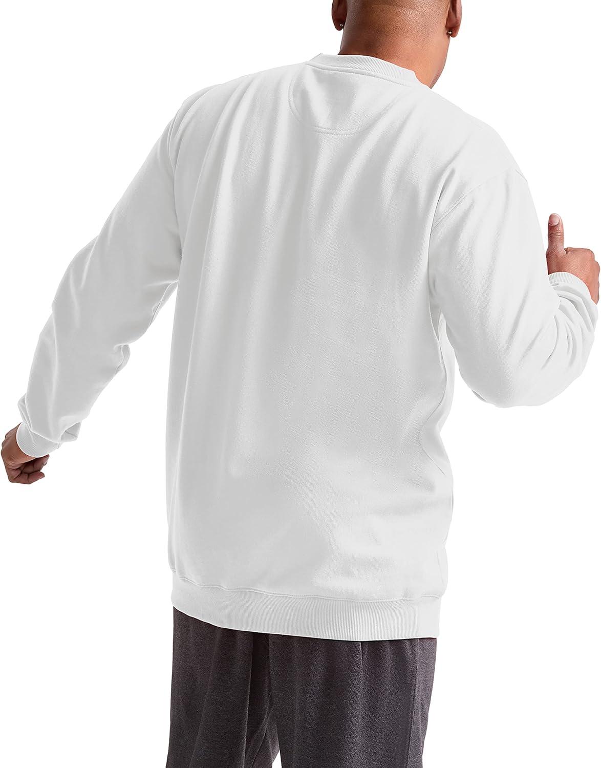 imageChampion Mens Fleece Midweight Crewneck Sweatshirt Reg Or Big ampamp TallWhite