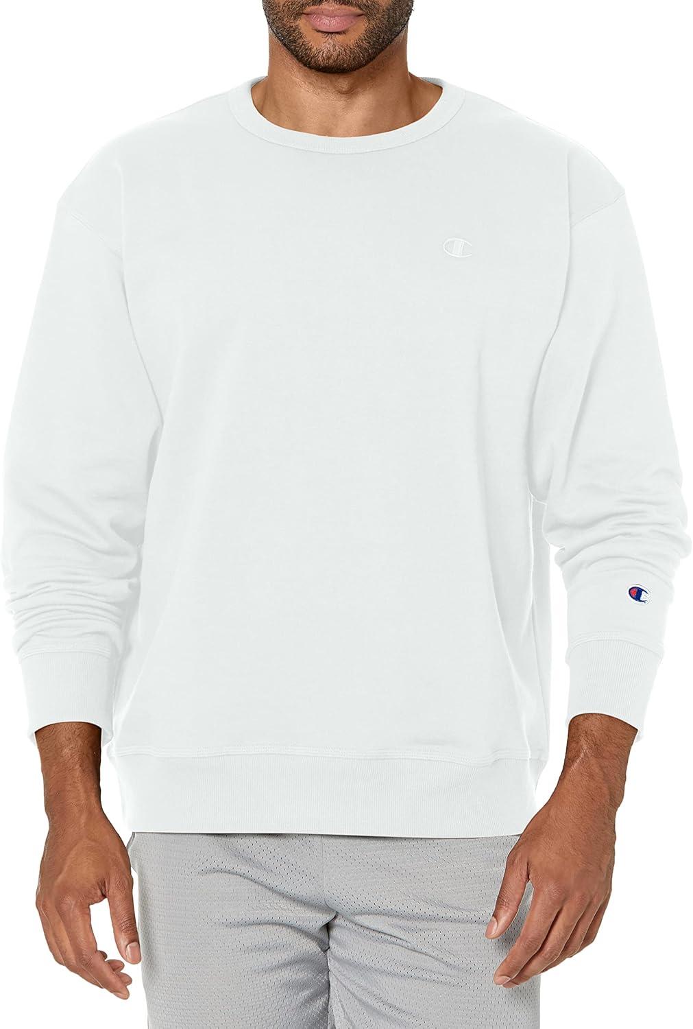 imageChampion Mens Fleece Midweight Crewneck Sweatshirt Reg Or Big ampamp TallWhite