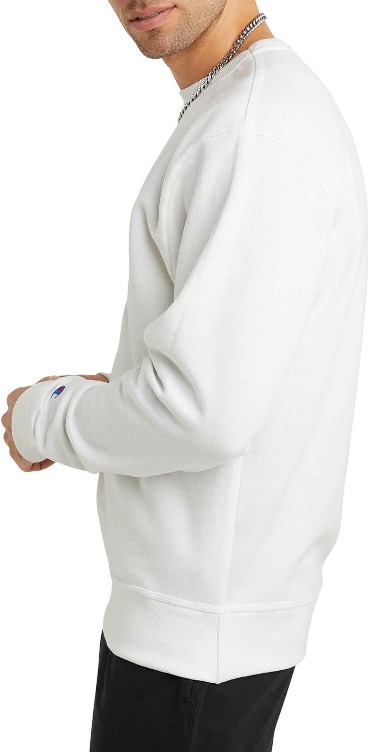 imageChampion Mens Fleece Midweight Crewneck Sweatshirt Reg Or Big ampamp TallWhite C Logo