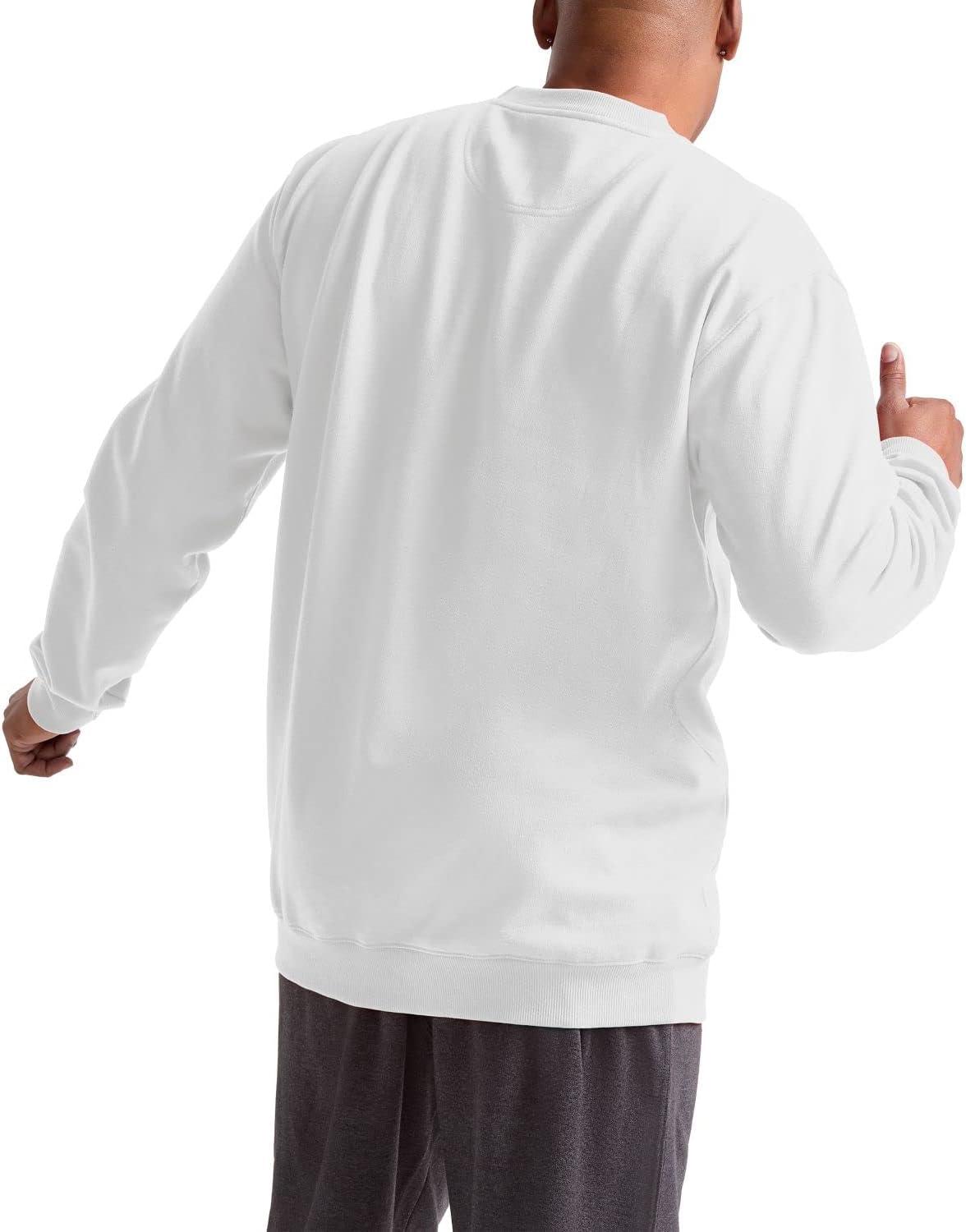 imageChampion Mens Fleece Midweight Crewneck Sweatshirt Reg Or Big ampamp TallWhite C Logo