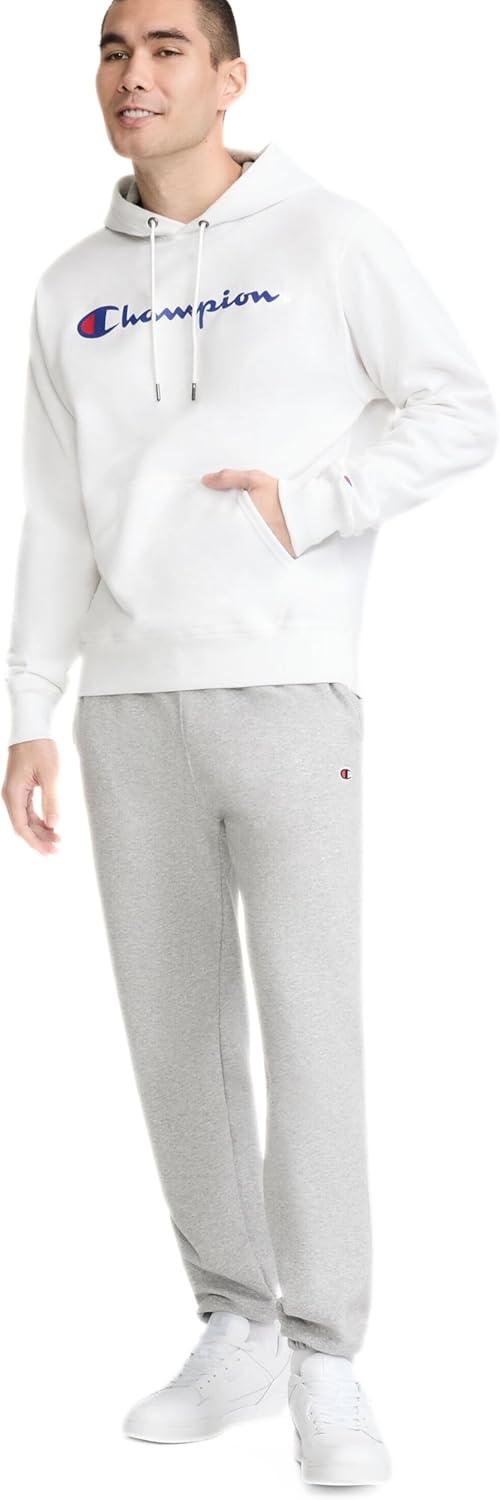 imageChampion Mens Fleece Script Logo Hoodie Reg Or Big ampamp TallWhite Classic Script Logo