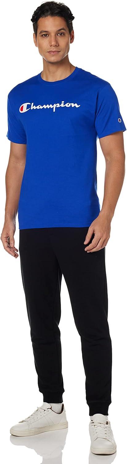 imageChampion Mens Heritage Short Sleeve Tee Mens TShirts Vintage Shirts Mens Tee Shirts GraphicsSurf the Web Classic Script Logo