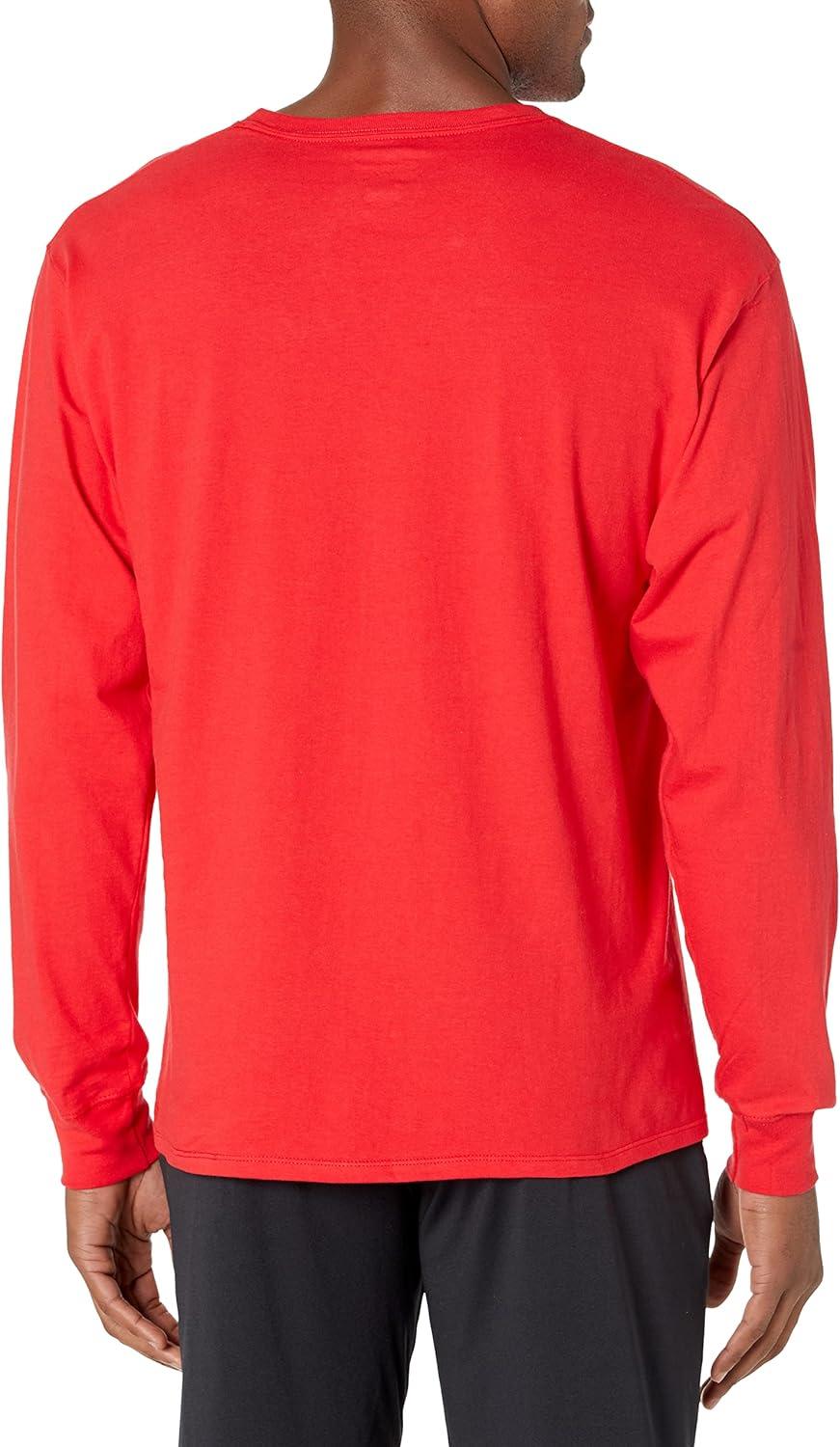 imageChampion Mens Long Sleeve Tshirt Classic Tshirt for Men Reg Or Big ampamp TallScarlet