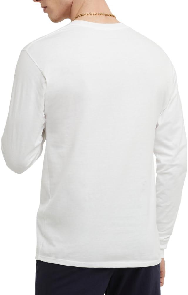 imageChampion Mens Long Sleeve Tshirt Classic Tshirt for Men Reg Or Big ampamp TallWhite