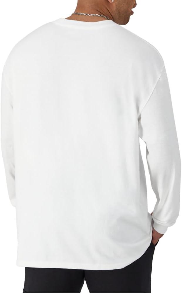 imageChampion Mens Long Sleeve Tshirt Classic Tshirt for Men Reg Or Big ampamp TallWhite