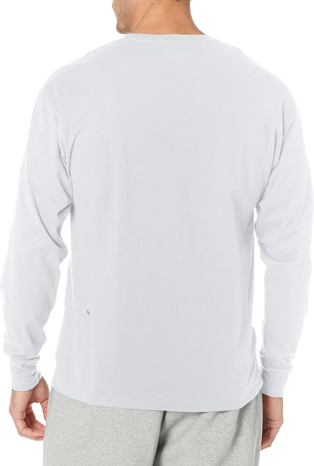 imageChampion Mens Long Sleeve Tshirt Classic Tshirt for Men Reg Or Big ampamp TallWhite