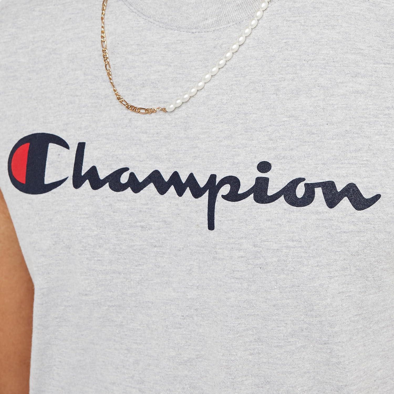 imageChampion Mens Muscle Tank Classic Graphic Muscle Tee Sleeveless Tshirt for Men Reg Or Big ampamp TallOxford Gray Classic Script Logo