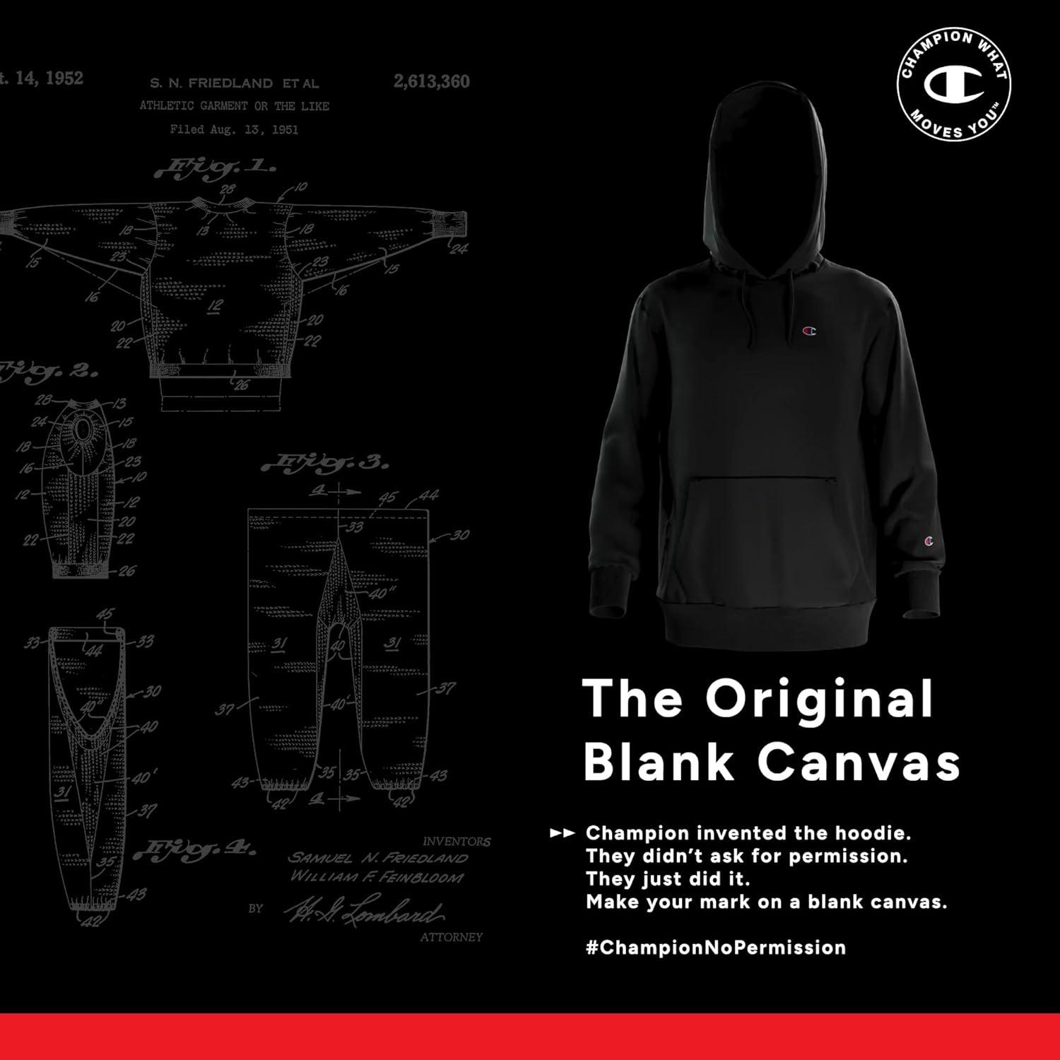 imageChampion Mens Pullover Fleece Hoodie Midweight C Logo Reg Or Big ampamp TallGranite Heather C Logo