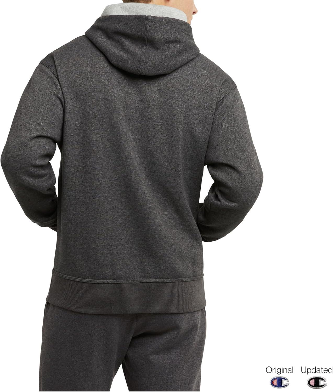 imageChampion Mens Pullover Fleece Hoodie Midweight C Logo Reg Or Big ampamp TallGranite Heather C Logo