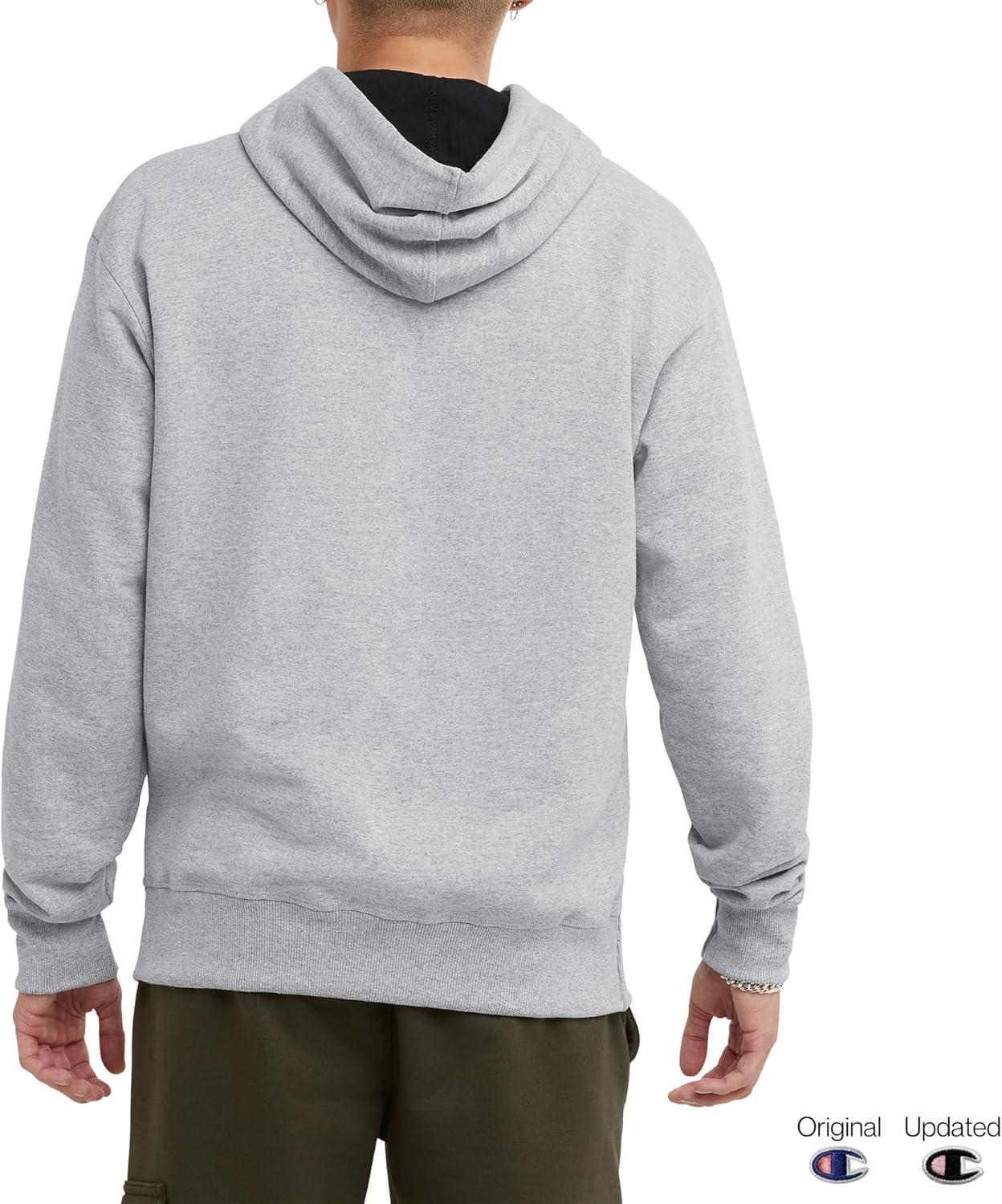 imageChampion Mens Pullover Fleece Hoodie Midweight C Logo Reg Or Big ampamp TallOxford Gray C Logo