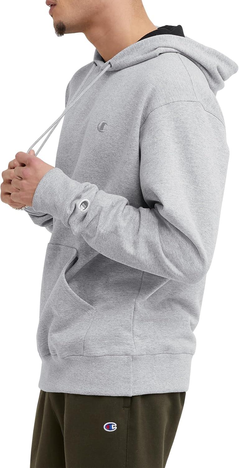 imageChampion Mens Pullover Fleece Hoodie Midweight C Logo Reg Or Big ampamp TallOxford Gray C Logo