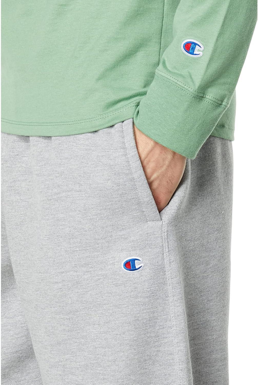 imageChampion Mens Sweatpants Fleece Openbottom Sweatpants for Men Reg Or Big ampamp TallOxford Gray C Logo