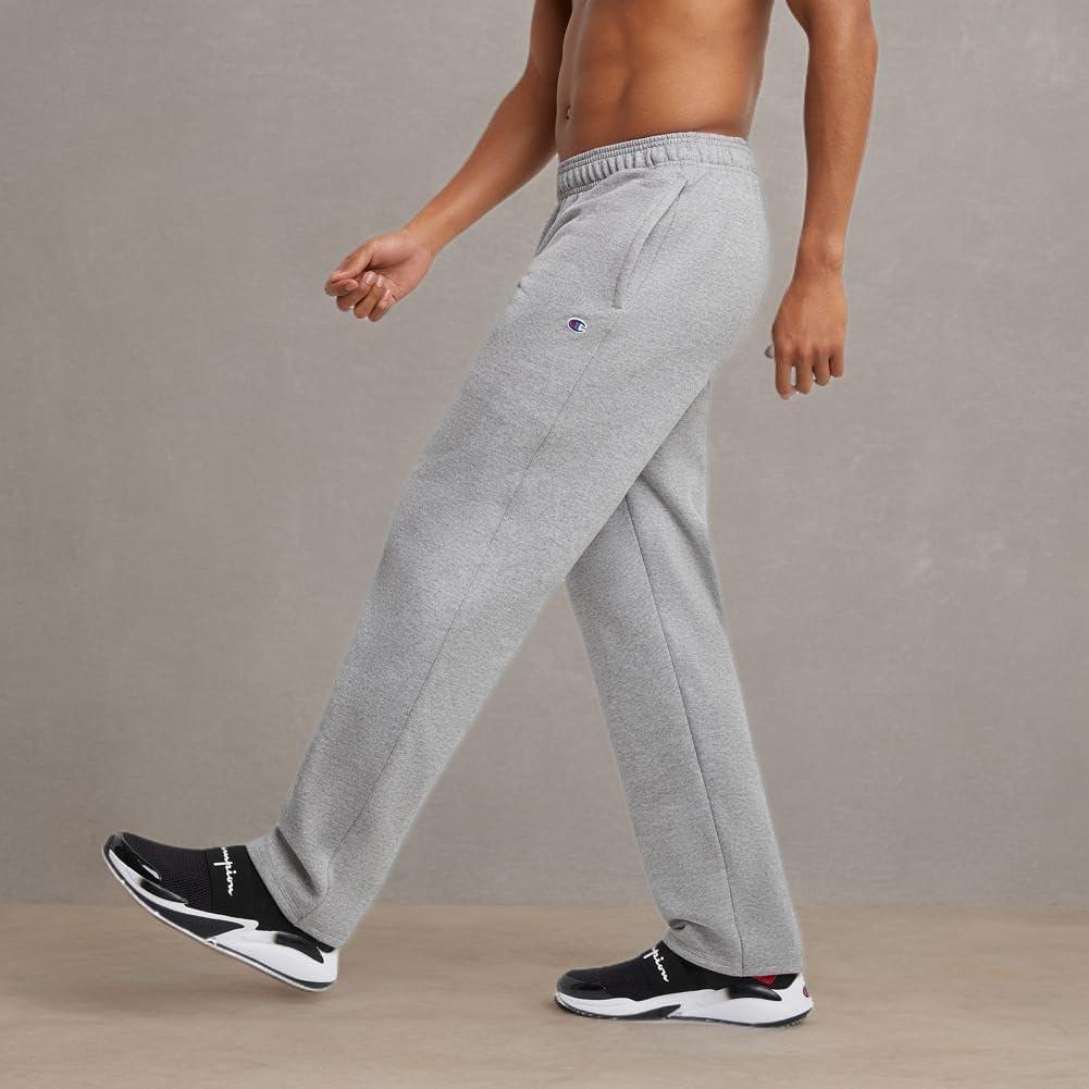 imageChampion Mens Sweatpants Fleece Openbottom Sweatpants for Men Reg Or Big ampamp TallOxford Gray C Logo