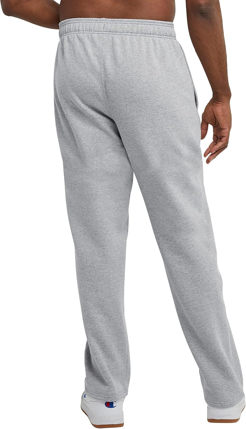 imageChampion Mens Sweatpants Fleece Openbottom Sweatpants for Men Reg Or Big ampamp TallOxford Gray C Logo