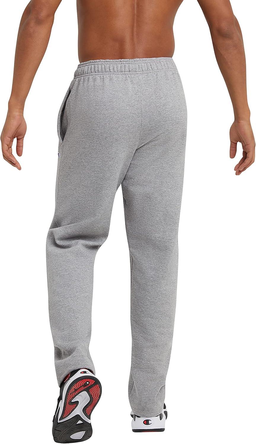 imageChampion Mens Sweatpants Fleece Openbottom Sweatpants for Men Reg Or Big ampamp TallOxford Gray C Logo