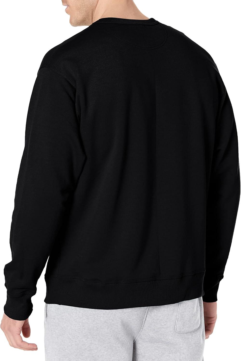 imageChampion Mens Sweatshirt Fleece Midweight Crewneck Sweatshirt Reg Or Big ampamp TallBlack Classic Script Logo
