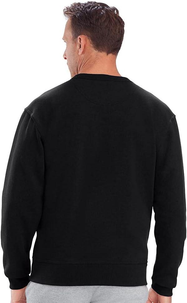 imageChampion Mens Sweatshirt Fleece Midweight Crewneck Sweatshirt Reg Or Big ampamp TallBlack Classic Script Logo