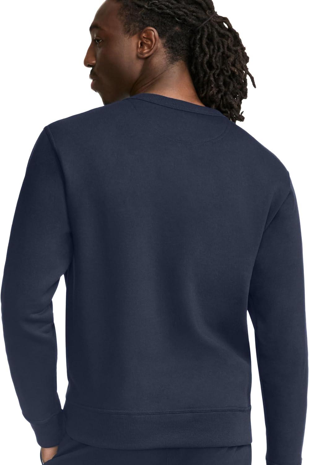 imageChampion Mens Sweatshirt Fleece Midweight Crewneck Sweatshirt Reg Or Big ampamp TallNavy Classic Script Logo