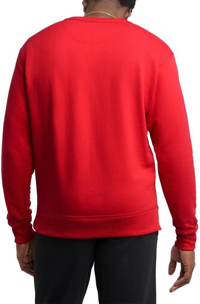imageChampion Mens Sweatshirt Fleece Midweight Crewneck Sweatshirt Reg Or Big ampamp TallTeam Red Scarlet Classic Script Logo