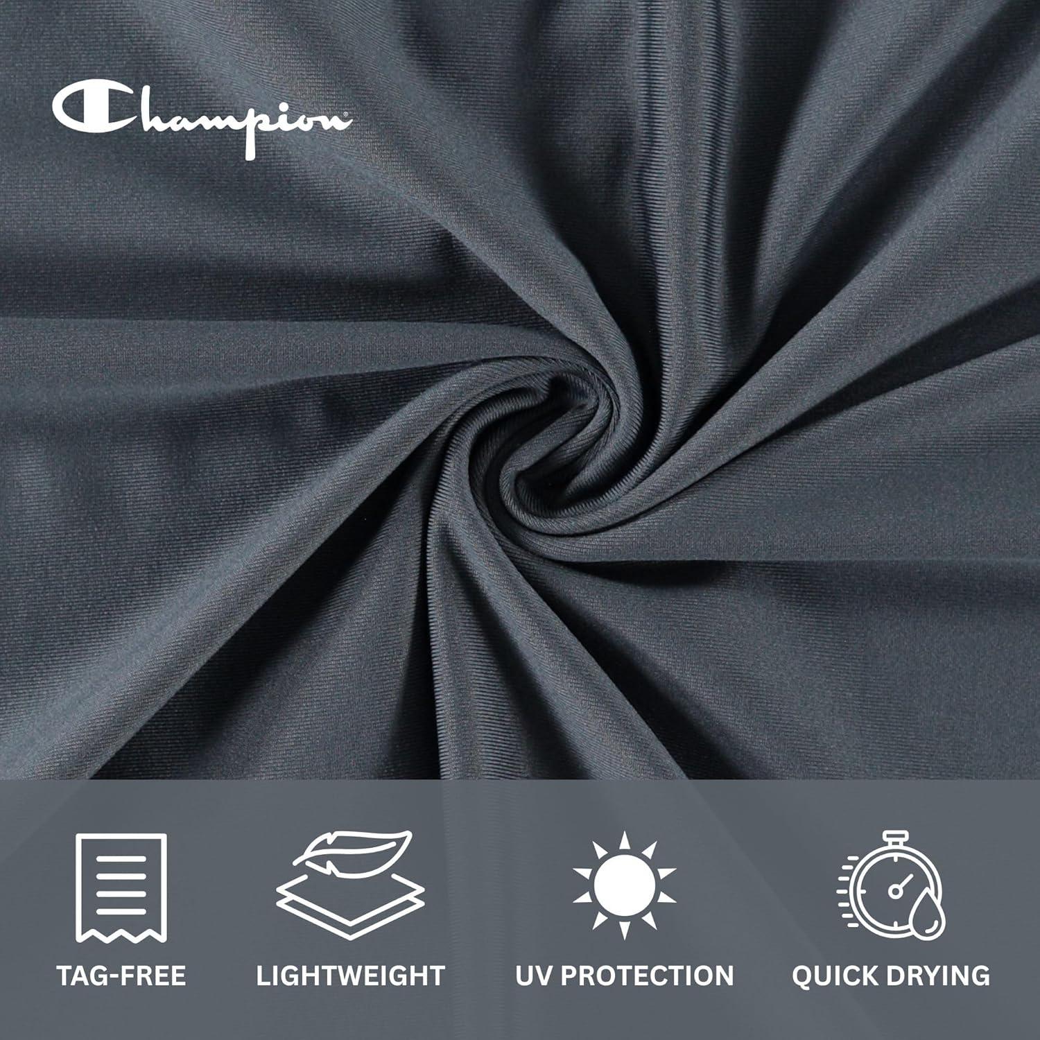 imageChampion Rash Guard for Men Long Sleeve Mens Swim Shirt for Fishing Hiking UPF 50 SPF Sun UV Protection Quick DryDark Grey