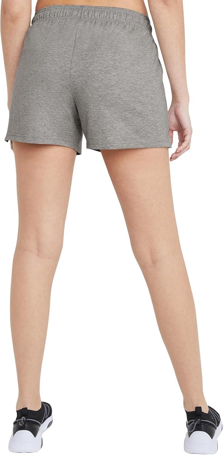 imageChampion Womens Shorts Jersey Shorts Soft Lightweight Comfortable Shorts for Women 5quot Plus Size AvailableOxford Gray