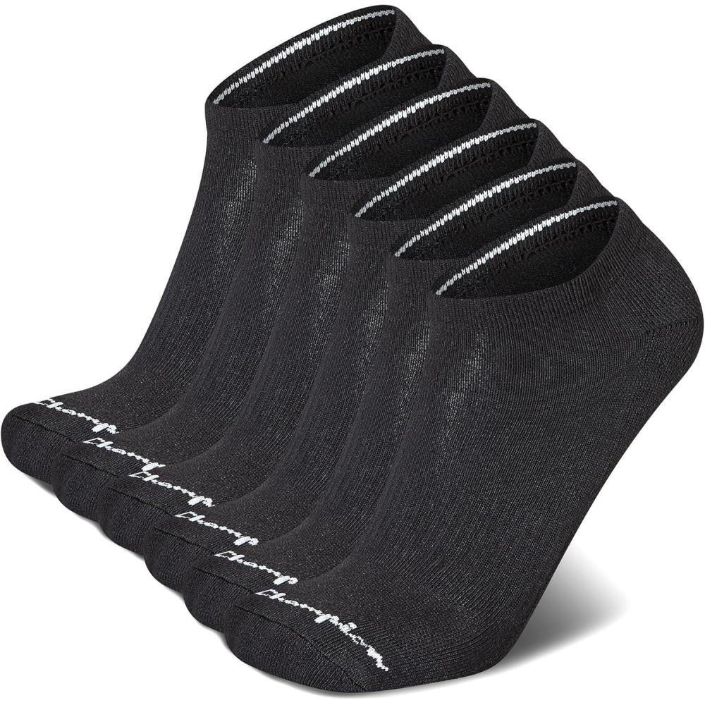 imageChampion Mens 6Pack Low Cut SocksBlack