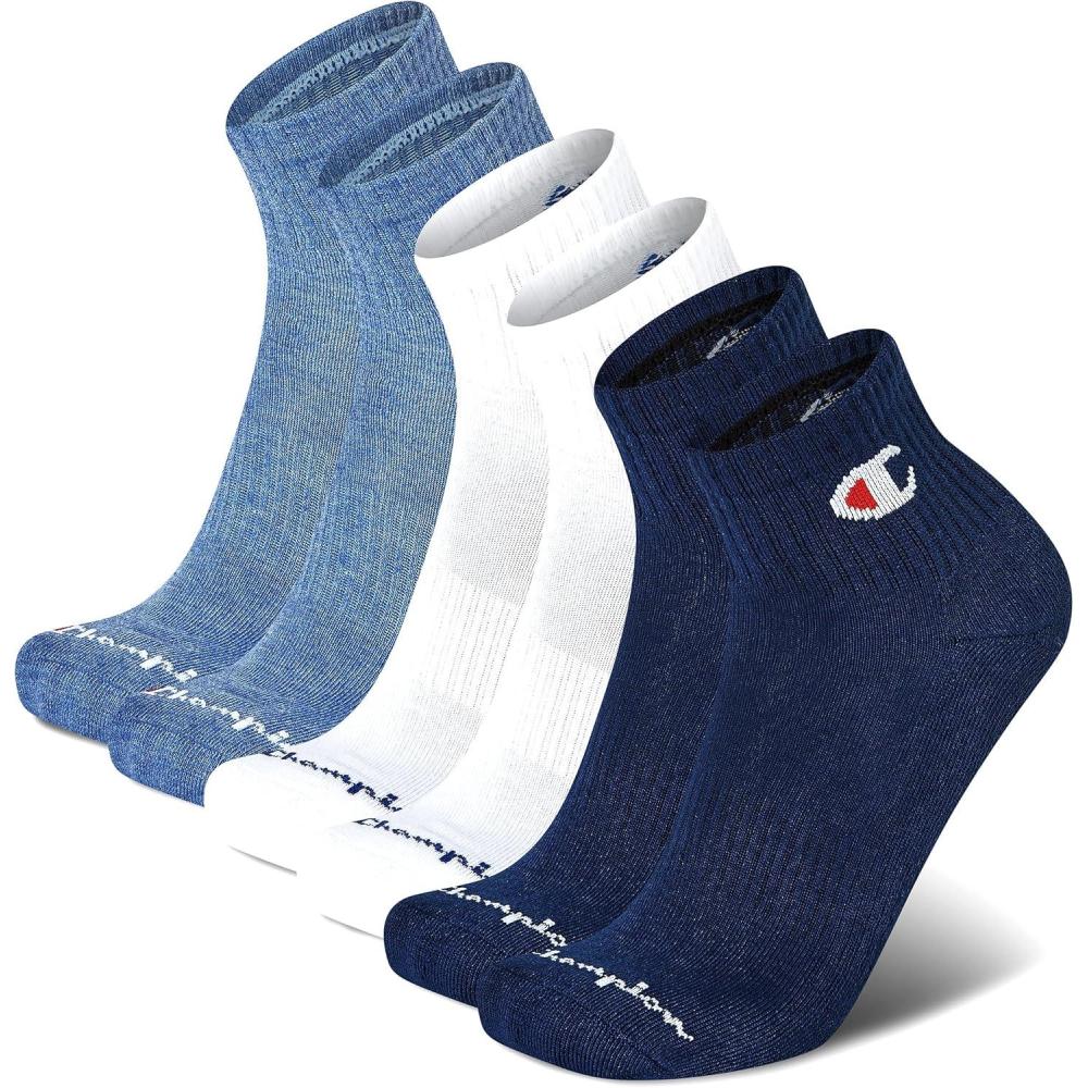 imageChampion Mens Ankle Socks 6PackBlue Assorted
