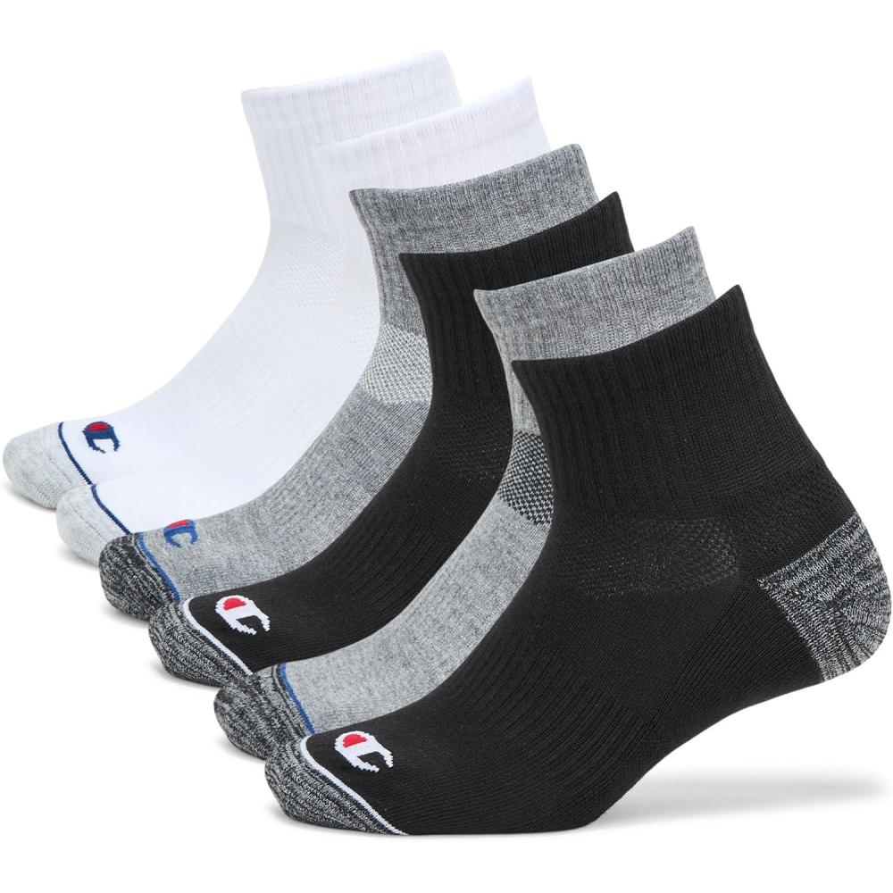 imageChampion Mens Ankle Socks 6PackWhite Assorted