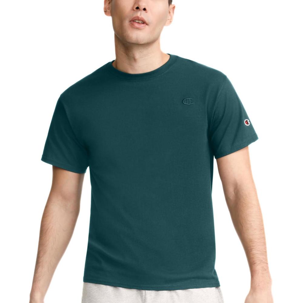 imageChampion Mens Classic Everyday Soft Comfortable TShirt Regular or Big ampamp TallEmerald Allure C Logo