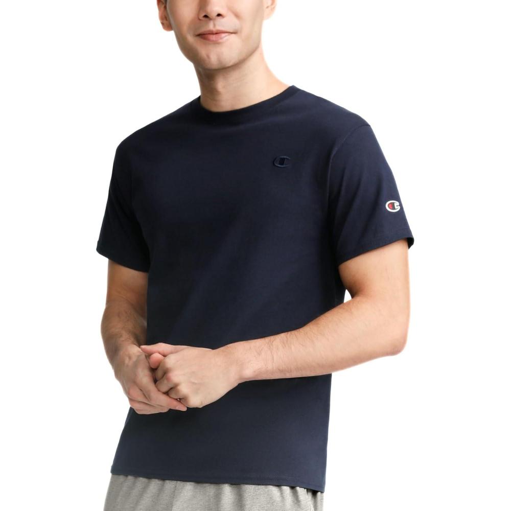imageChampion Mens Classic Everyday Soft Comfortable TShirt Regular or Big ampamp TallNavy C Logo