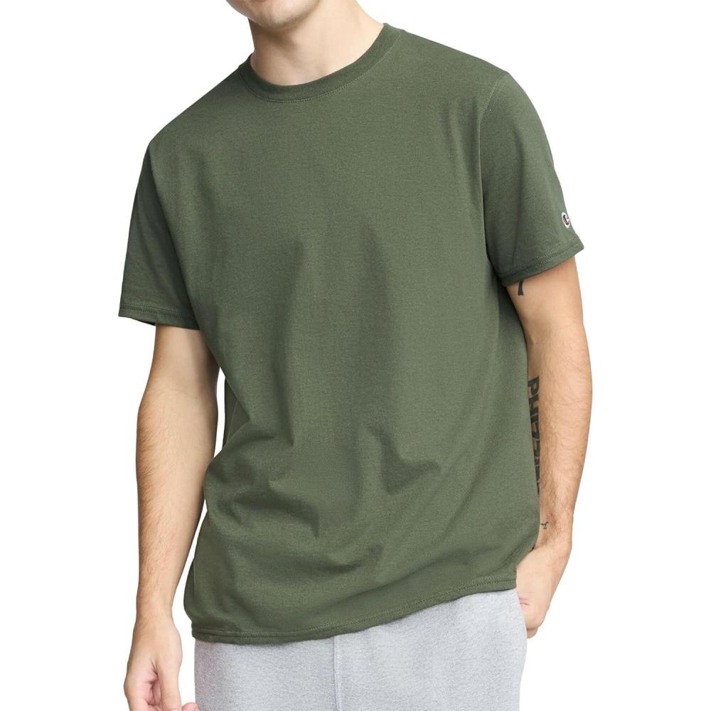 imageChampion Mens Classic Short Sleeve TShirt Standard Fit Available in Regular and Big ampamp TallGround Green