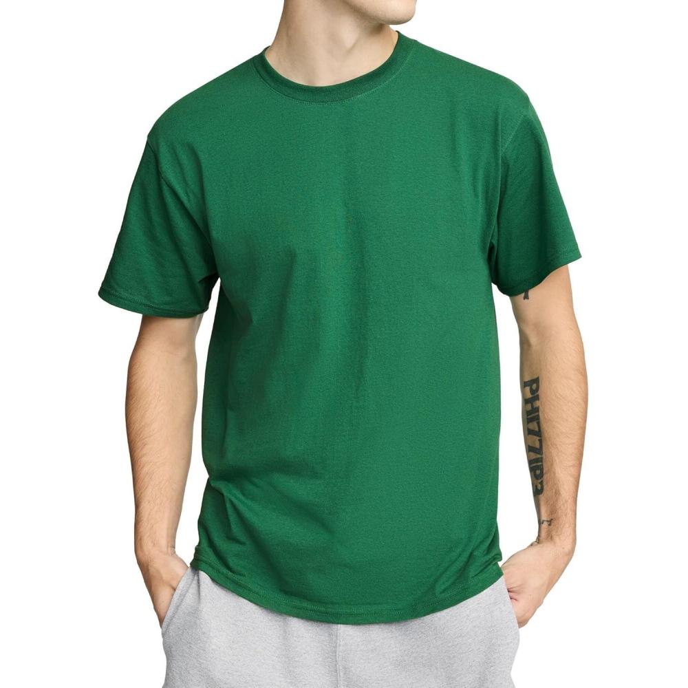 imageChampion Mens Classic Short Sleeve TShirt Standard Fit Available in Regular and Big ampamp TallRoad Sign Green
