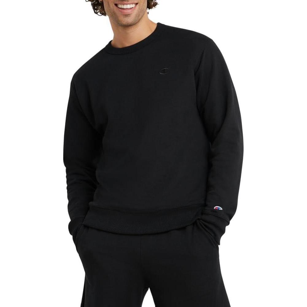 imageChampion Mens Fleece Midweight Crewneck Sweatshirt Reg Or Big ampamp TallBlack