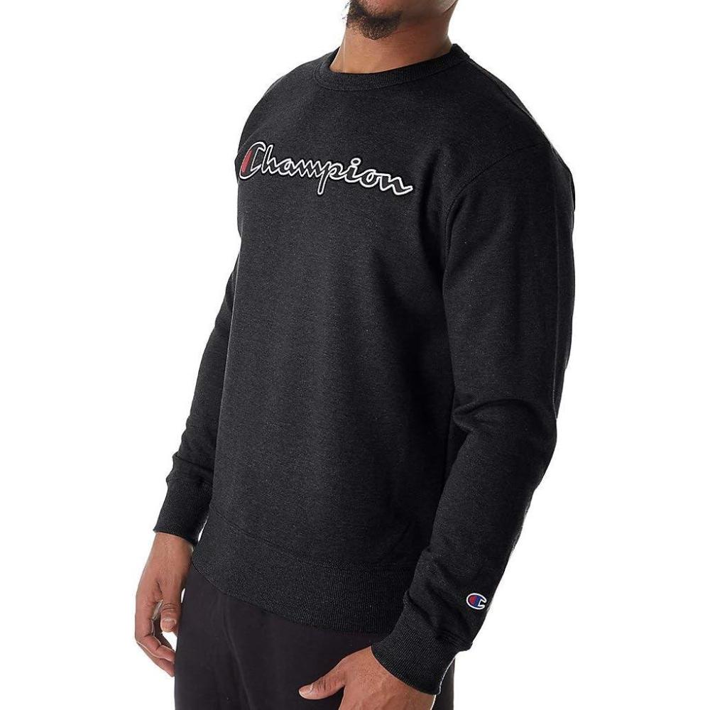 imageChampion Mens Fleece Midweight Crewneck Sweatshirt Reg Or Big ampamp TallFelt Black